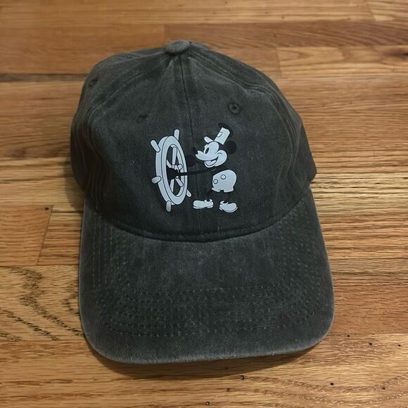 Disney Mickey Mouse Sailor Cartoon Hat Heather Gray Women’s Baseball Cap Hat - Picture 1 of 4